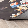 Teppich Floral Rund - Florine Schwarz Blau - thumbnail 5