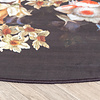 Teppich Floral Rund - Florine Schwarz Blau - thumbnail 3