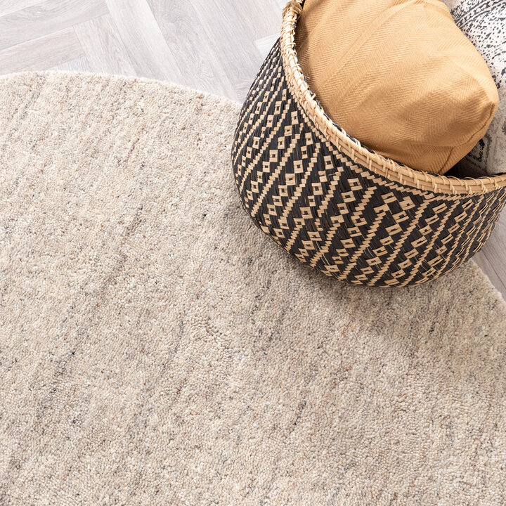 Berberteppich Rund - Aicha Taupe - 3