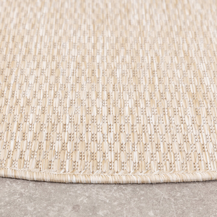 In- & Outdoor Teppich Rund - Costa Beige - 6