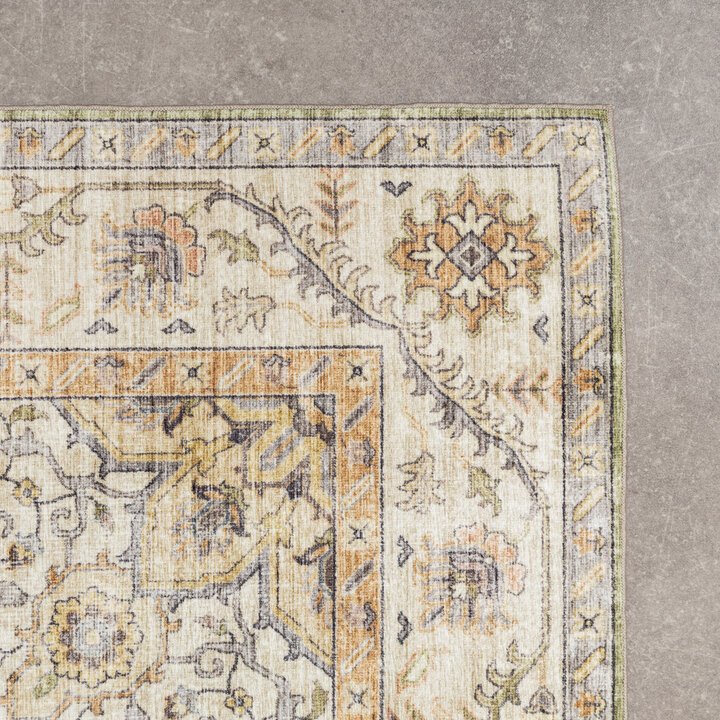 Vintage Gartenteppich - Santo Medaillon Grün - 5