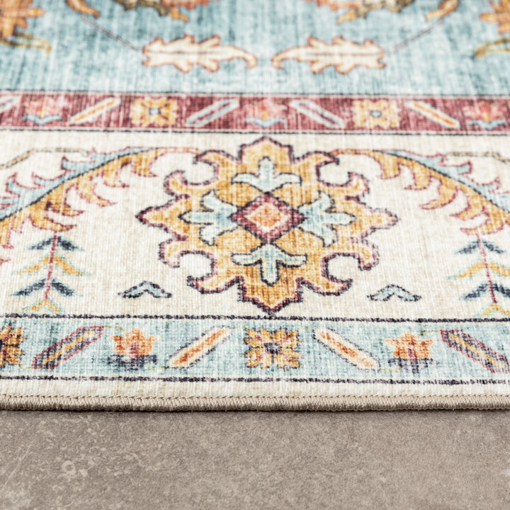 Vintage Gartenteppich - Santo Medaillon Hellblau - 6