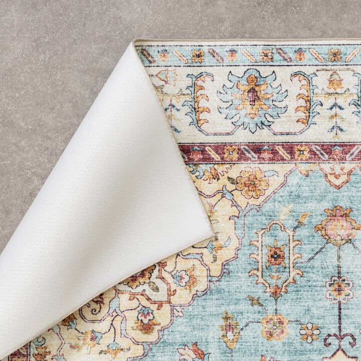 Vintage Gartenteppich - Santo Medaillon Hellblau - 7