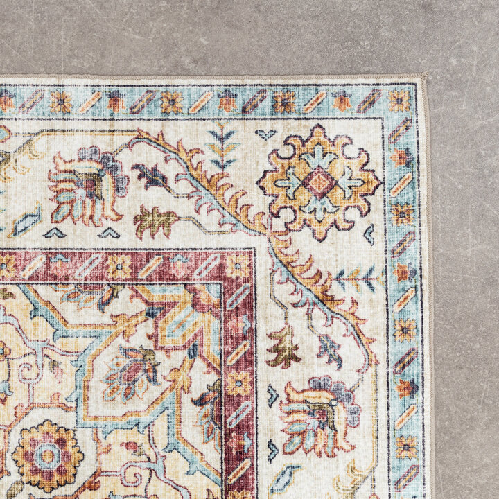 Vintage Gartenteppich - Santo Medaillon Hellblau - 5