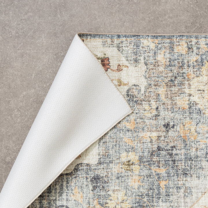 Vintage Gartenteppich - Santo Mandala Blau Grau - 6