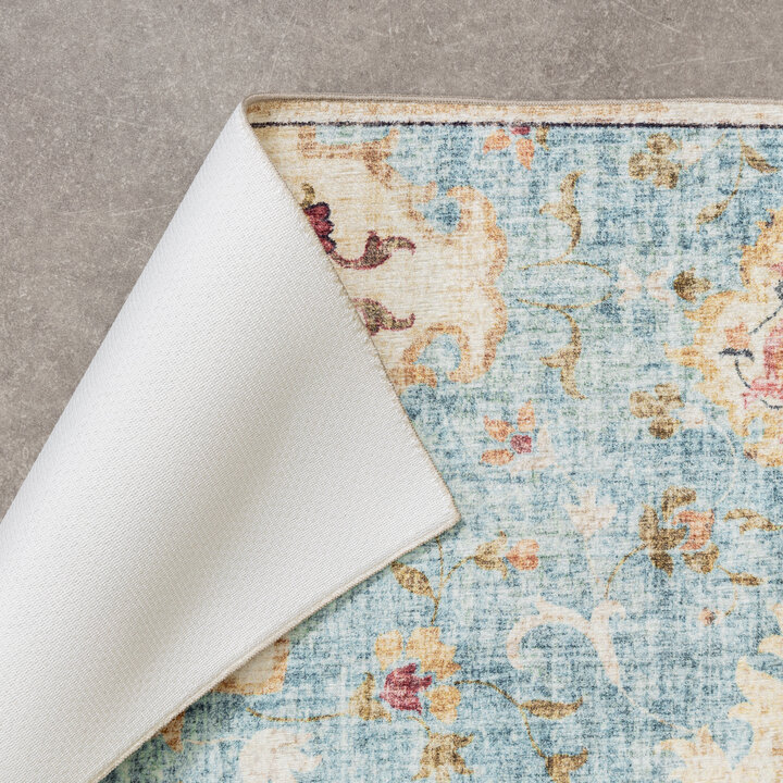 Vintage Gartenteppich - Santo Mandala Hellblau - 6