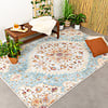 Vintage Gartenteppich - Santo Mandala Hellblau - thumbnail