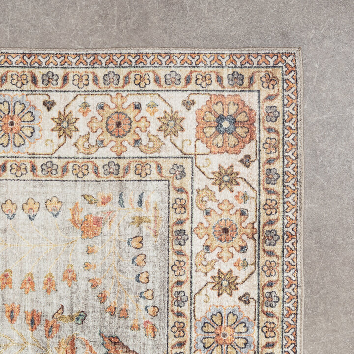 Vintage Gartenteppich - Santo Flora Hellgrau - 5