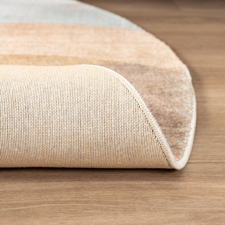 Moderner Teppich Rund - Field Terra Rot - 6