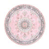 Teppich Vintage Rund - Lily Medaillon Rosa - thumbnail 1