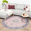 Teppich Vintage Rund - Lily Medaillon Rosa - thumbnail