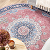 Teppich Vintage Rund - Lily Medaillon Rot Rosa - thumbnail 5