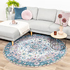 Teppich Vintage Rund - Lily Oriental Blau Rosa - thumbnail