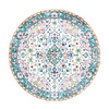 Teppich Vintage Rund - Lily Oriental Blau Rosa - thumbnail 1