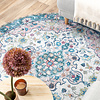 Teppich Vintage Rund - Lily Oriental Blau Rosa - thumbnail 5
