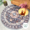 Teppich Vintage Rund - Imagine Medaillon Blau - thumbnail