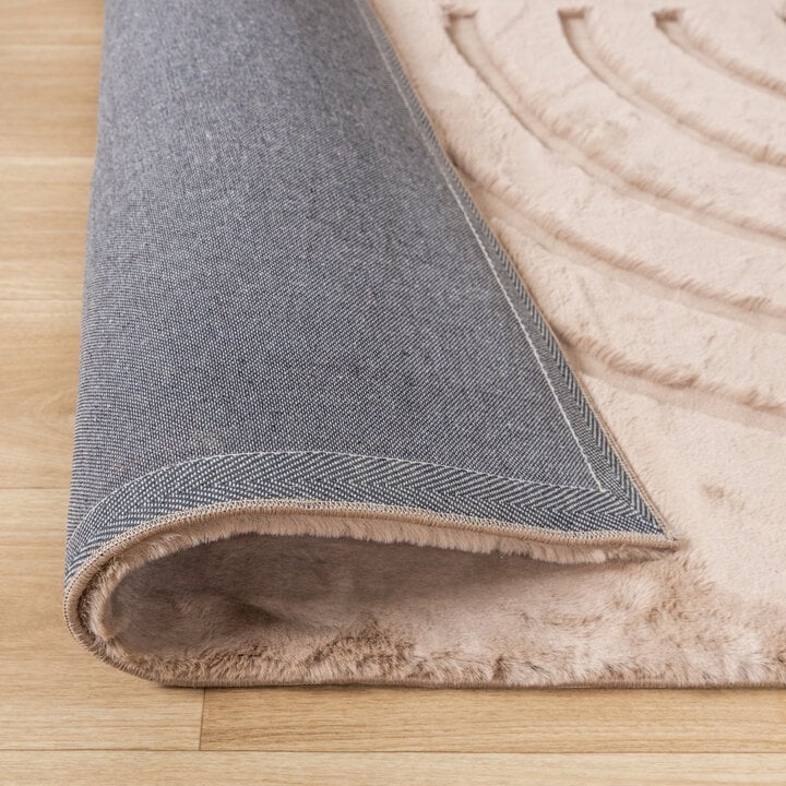 Hochflor Teppich - Carvy Curves Taupe - 7