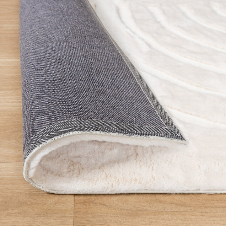 Hochflor Teppich - Carvy Curves Creme - 7