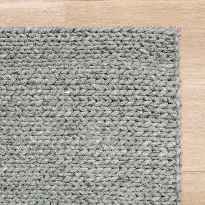 Wollteppich - Twist Grün - 4