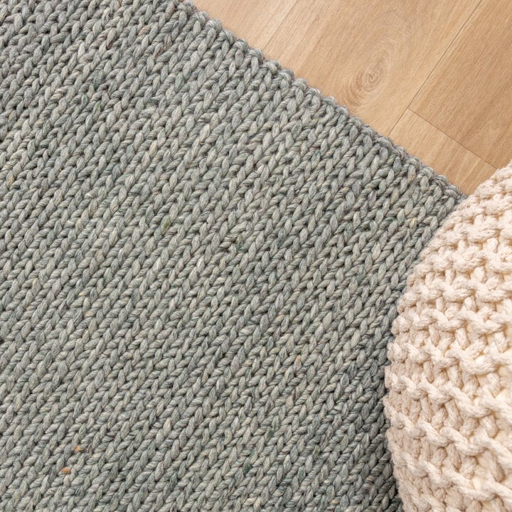 Wollteppich - Twist Grün - 7