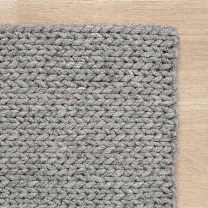 Wollteppich - Twist Grau - 5