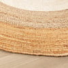 Jute Teppich Rund - Mirai Border Weiss Natur - thumbnail 4