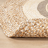 Jute Teppich Rund - Mirai Border Weiss Melange - thumbnail 5
