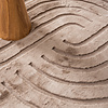 Hochflor Teppich Rund - Carvy Curves Taupe - thumbnail 3