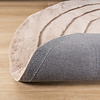 Hochflor Teppich Rund - Carvy Curves Taupe - thumbnail 6