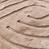 Hochflor Teppich Rund - Carvy Curves Taupe - thumbnail 7
