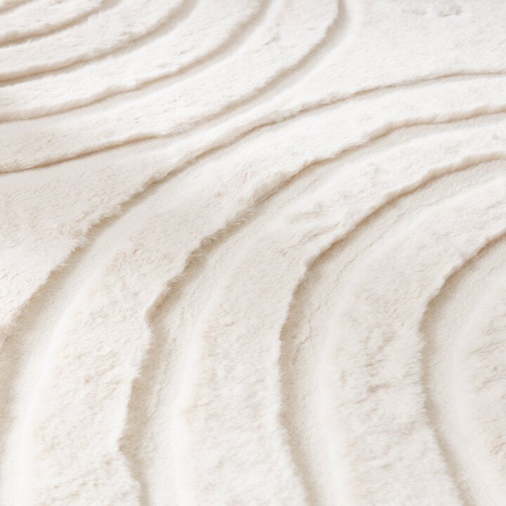 Hochflor Teppich Rund - Carvy Arches Creme - 4