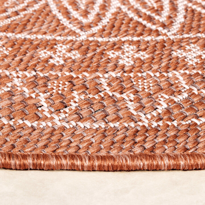 In- & Outdoor Teppich Rund - Summer Azteca Terracotta - 5