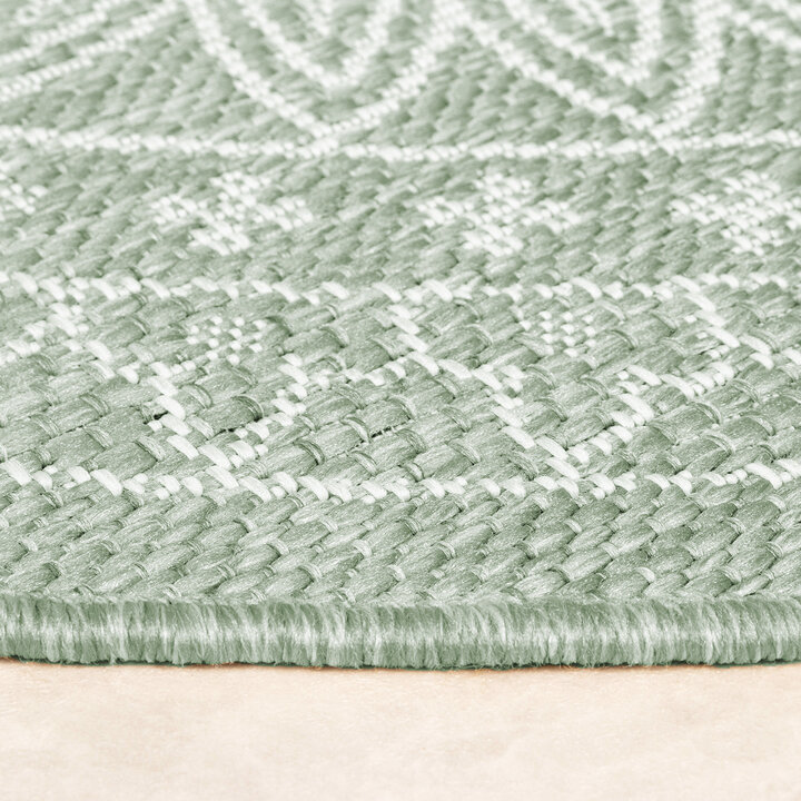 In- & Outdoor Teppich Rund - Summer Azteca Grün - 5