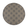 In- & Outdoor Teppich Rund - Floreno Milan Anthrazit Beige - thumbnail 1