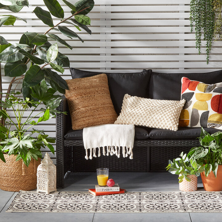Outdoor Läufer - Varano Casablanca Schwarz Weiss
