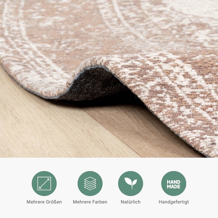Teppich Vintage Rund - Admire Taupe - 3