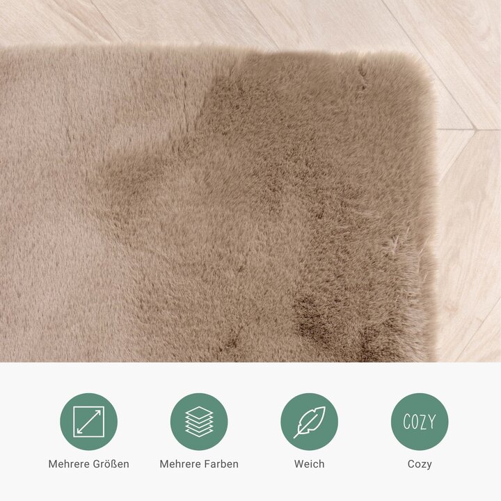 Hochflor Läufer - Comfy Supreme Taupe - 5