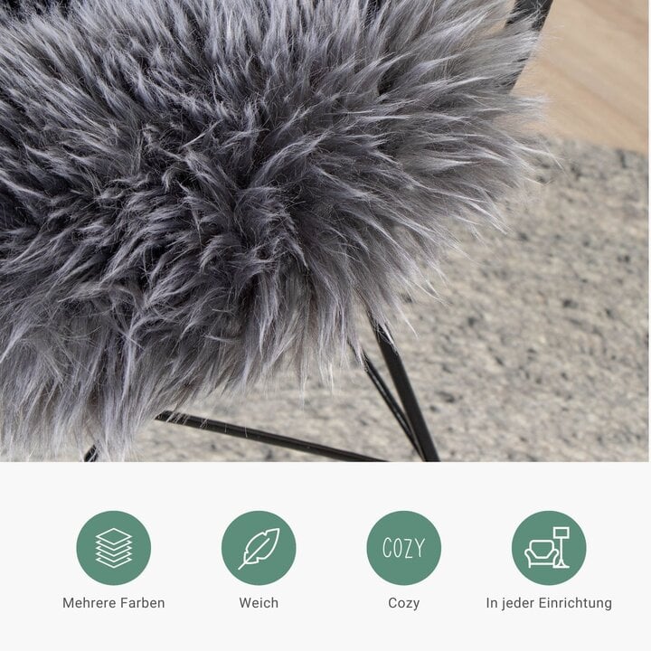 Lammfell - Elly Dunkelgrau - 4