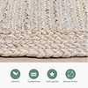 Jute Teppich - Fair Grau - thumbnail 5