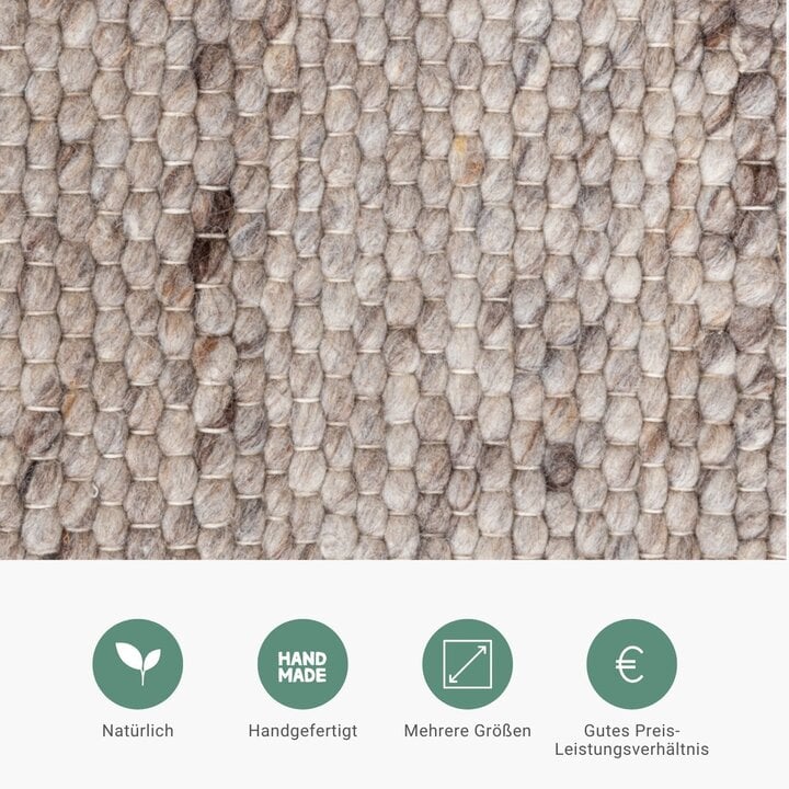 Wollteppich - Feline Braun Meliert - 4