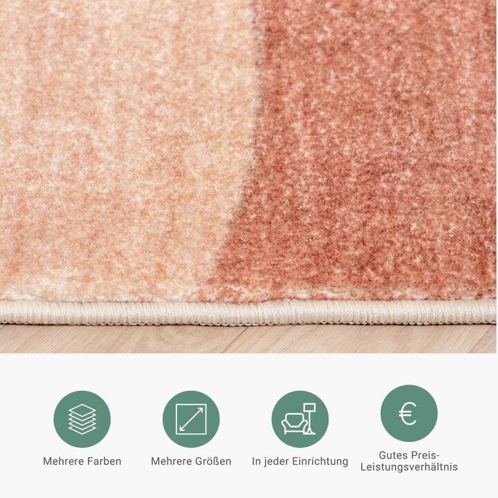 Moderner Teppich - Field Terra Rot - 4