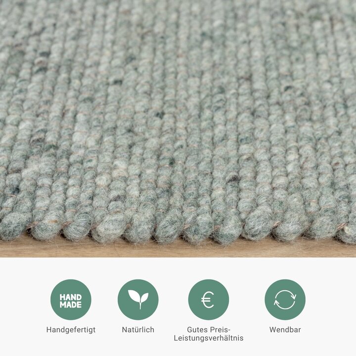 Wollteppich - Wise Grün 411 - 3