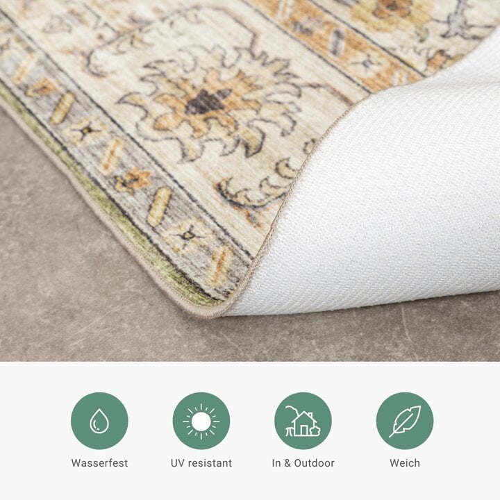 Vintage Gartenteppich - Santo Medaillon Grün - 4