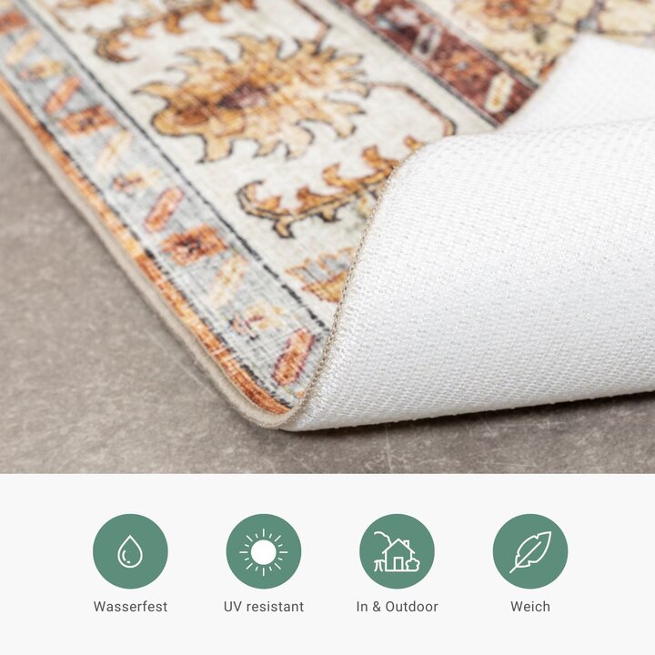 Vintage Gartenteppich - Santo Medaillon Terrakotta - 4