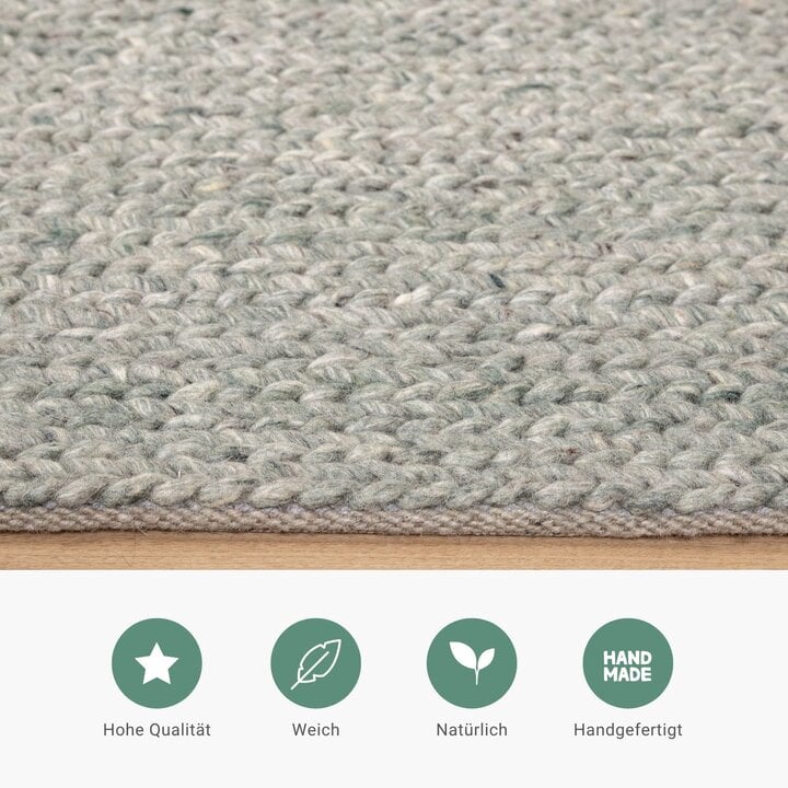 Wollteppich - Twist Grün - 3