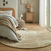 Moderner Teppich Rund - Solacio Leaves Beige - thumbnail