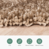 Hochflor Teppich - Glazy Taupe Braun - thumbnail 4