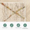 Hochflor Teppich - Blend Lines Creme Bunt - thumbnail 5