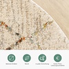 Hochflor Teppich Rund - Blend Lines Creme Bunt - thumbnail 5