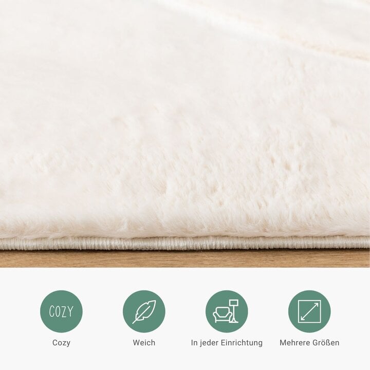 Hochflor Teppich - Carvy Arches Creme - 5